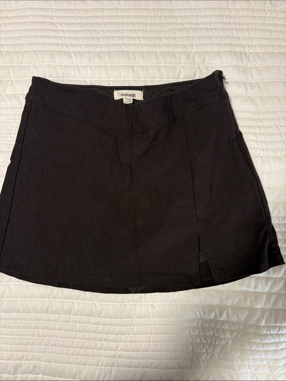 Garage Black Mini Skort with Side Slit